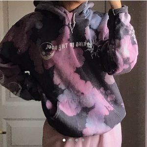 urban outfitters bleach dyed graphic hoodie